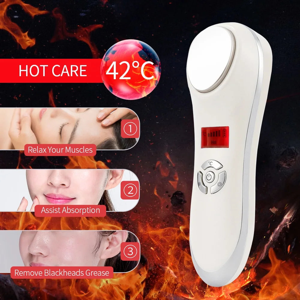 Care Cryotherapy Calm Skin Shrink Pores Warm Heating Relax Skin Lifting Device