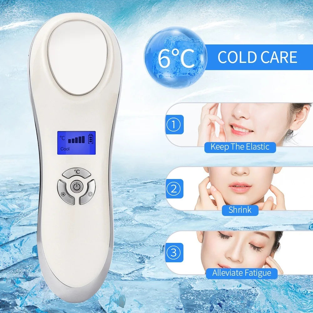 Care Cryotherapy Calm Skin Shrink Pores Warm Heating Relax Skin Lifting Device