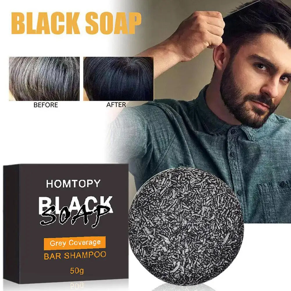 50g Hair Shampoo Soap Bamboo Charcoal Oil Control Shampoo Gray To Hair Soap Hair Soap Shampoo Canas Dye Dye Shampoo S2V4