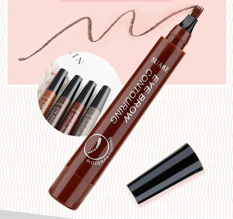 5 Colors Microblading Eyebrow Pen Waterproof Liquid Eyebrow Pencil Long Lasting Eyebrow  Pen 4 oints eyebrow pen Cosmetics